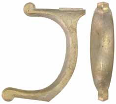 Schuetzen Double Ball End Buttplate, wax cast brass

Overall length 5-3/16", width 1-3/8", comb 3-3/8"